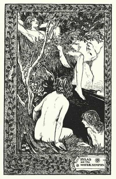 Hylas und die Wassernymphen von Thomas Heath Robinson