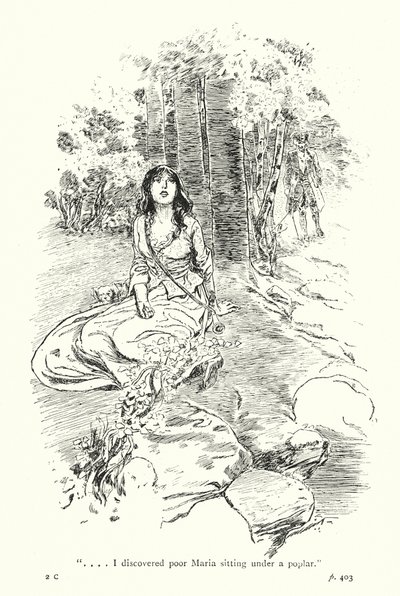 Illustration für Eine empfindsame Reise von Laurence Sterne von Thomas Heath Robinson