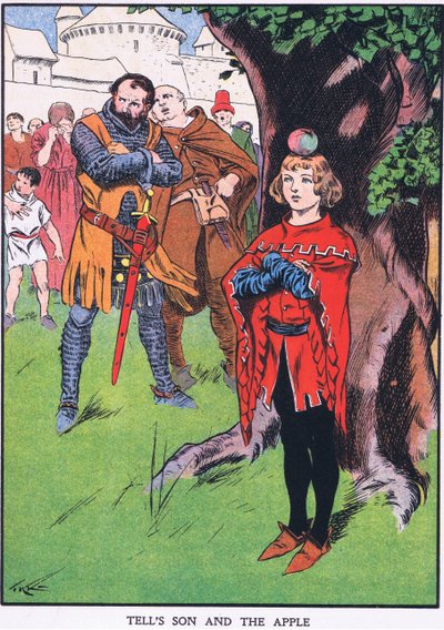 Wilhelm Tells Sohn und der Apfel von Thomas Heath Robinson