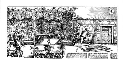 Laube als Sonnenschutz gebaut, aus 