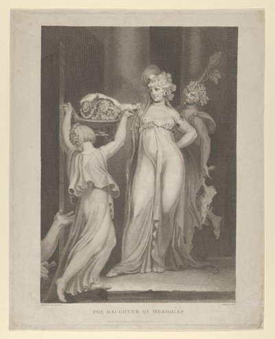 Die Tochter von Herodias Salome erhält den Kopf von Johannes dem Täufer, Matthäus 14:10-11, 1798 von Thomas Holloway