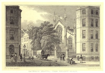Katholische Kapelle, von Picardy Place von Thomas Hosmer (after) Shepherd