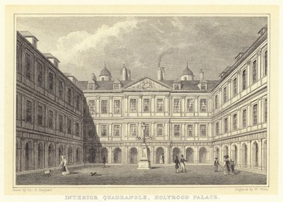 Innenhof, Holyrood Palace von Thomas Hosmer (after) Shepherd