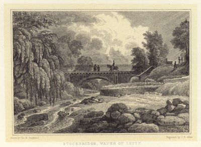 Stockbridge, Water of Leith von Thomas Hosmer (after) Shepherd