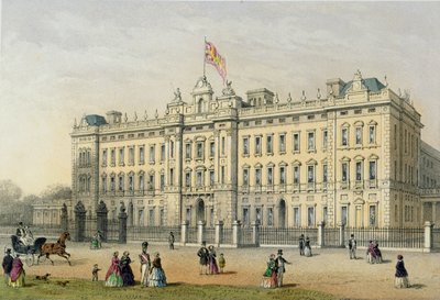 Buckingham Palace, graviert von Bachelier, veröffentlicht 1854 von Thomas Hosmer Shepherd