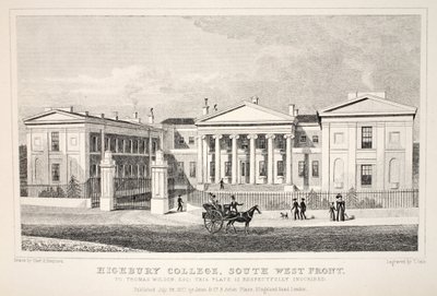 Highbury College, Südwestfront, aus 