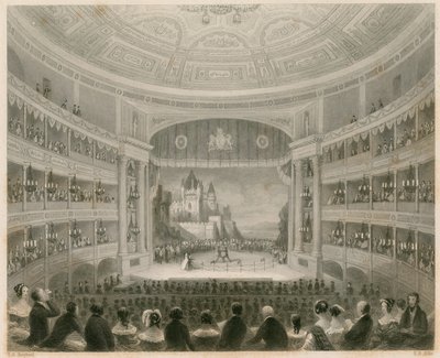Innenansicht des Drury Lane Theaters, London von Thomas Hosmer Shepherd