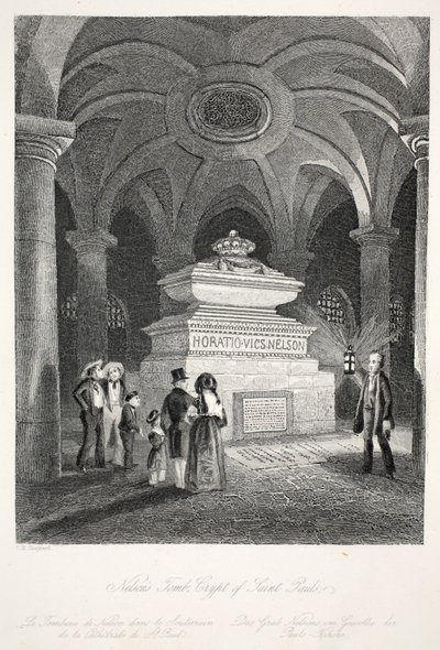 Nelsons Grab in der Krypta von St. Paul, aus 
