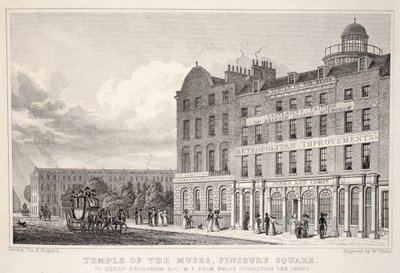 Tempel der Musen, Finsbury Square, aus 