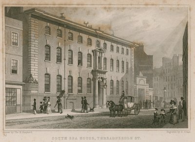 Das South Sea House, Threadneedle Street, London von Thomas Hosmer Shepherd