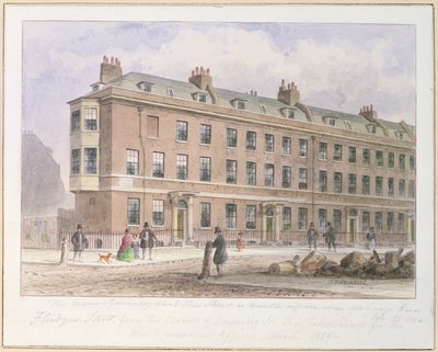 Blick auf die Fludyer Street in Richtung Parliament Street, 1859 von Thomas Hosmer Shepherd