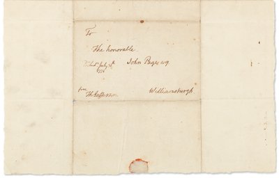 Autographenbrief an John Page, Philadelphia, 30. Juli 1776 von Thomas Jefferson