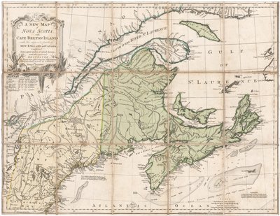 Karte von Nova Scotia von Jefferys von Thomas Jefferys