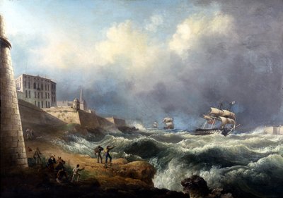 Ansicht des Eingangs zum Großen Hafen von TL Hornbrook von Thomas L. Hornbrook