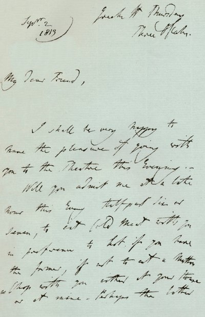 Ein Brief von Sir Thomas Lawrence von Thomas Lawrence