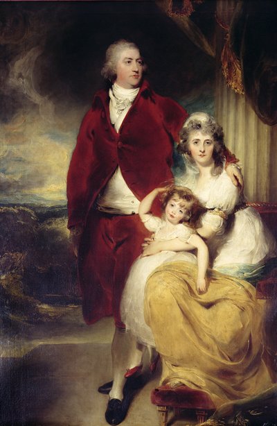 Henry, 10. Earl und 1. Marquess of Exeter, seine Frau Sarah und Tochter Lady Sophia Cecil von Thomas Lawrence