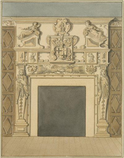Kamin in der Redcliffe Street 28 von Thomas Leeson the Elder Rowbotham