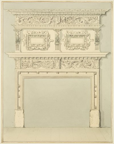 Kamin in Unterem Raum, 9 Small Street von Thomas Leeson the Elder Rowbotham