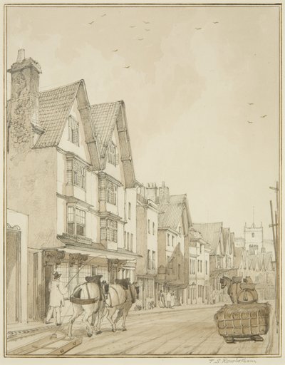 Temple Street, Blick nach Norden von Thomas Leeson the Elder Rowbotham