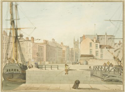 Ansicht der Prince Street, Bristol von Thomas Leeson the Elder Rowbotham