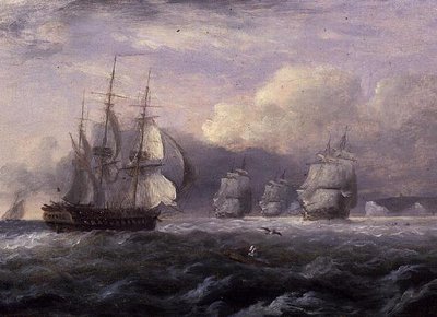 Vor einer steifen Brise - North Foreland, Küste von Kent von Thomas Luny