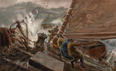 Ein Moment der Gefahr von Thomas Marie Madawaska (after) Hemy