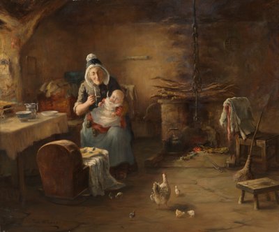Innenraum einer Bauernhütte von Thomas McEwan