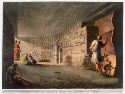 Unterirdische Kammer bei den Pyramiden von Gizeh, 1802 von Thomas Milton