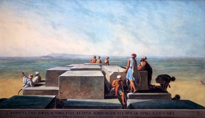 Spitze der ersten Pyramide von Gizeh, 1794 von Thomas Milton
