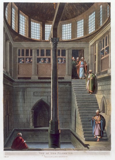 Ansicht des Nilometers, Kairo, Ägypten von Thomas Milton