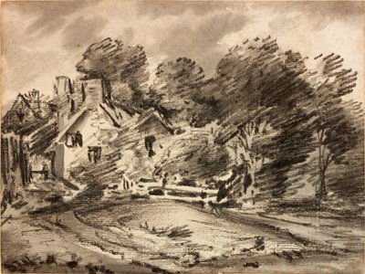 Landschaft mit Hütte von Thomas Monro
