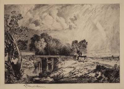 Eine rustikale Brücke von Thomas Moran
