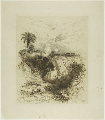 Ein Turm von Cortez von Thomas Moran