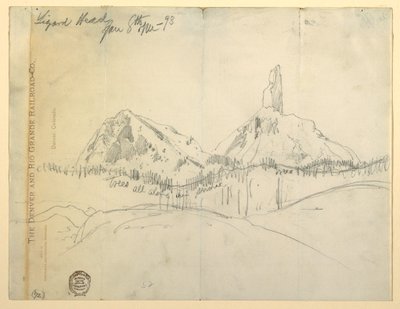 Zeichnung, Lizard Head, Colorado von Thomas Moran