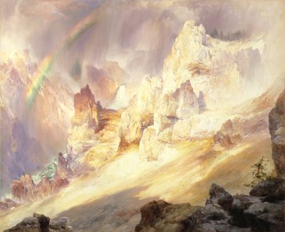 Regenbogen über dem Grand Canyon des Yellowstone, 1900 von Thomas Moran