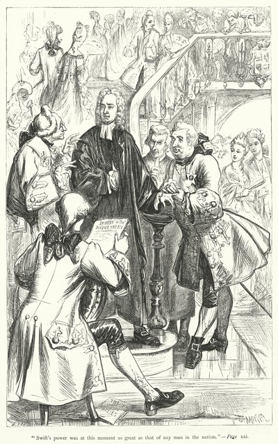 Illustration für das Leben von Jonathan Swift (Stich) von Thomas Morten