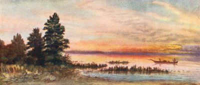 Sonnenuntergang am Lake Superior von Thomas Mower Martin