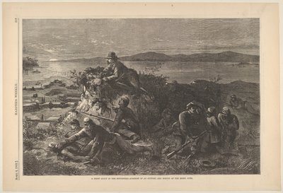 Ein Nachtspäher im Südwesten - Überraschung eines Außenpostens und Erkundung der Rebellen..., 4. April 1863 von Thomas Nast