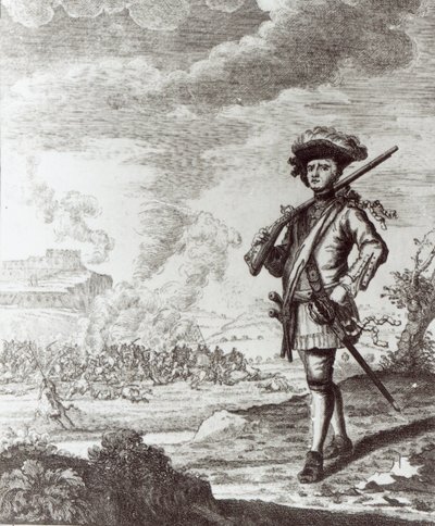 Kapitän Henry Morgan bei der Plünderung von Panama im Jahr 1671, ca. 1734 von Thomas Nicholls
