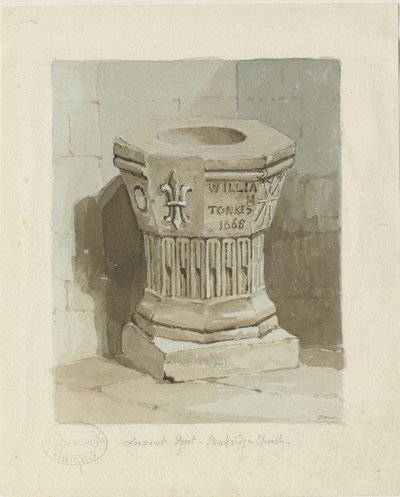 Taufbecken in Penkridge Kirche von Thomas Peploe Wood
