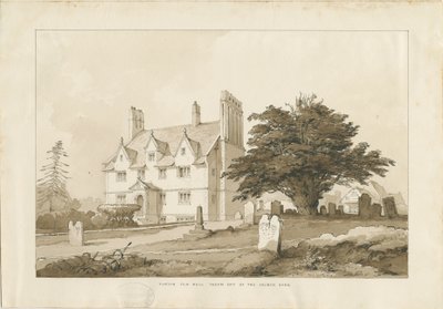 Forton Hall: Waschzeichnung, nd [?1838] von Thomas Peploe Wood