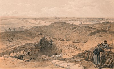 Graben von Malakoff, Batterie Gervais und Rückseite von Redan, 1856 von Thomas Picken