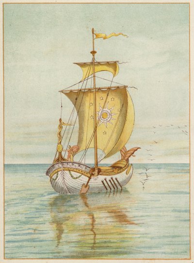 Perseus und Andromeda auf dem Wasser (Farblithografie) von Thomas Ralph Spence