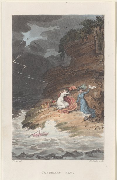 Cornelian Bay, aus Poetische Skizzen von Scarborough von Thomas Rowlandson, Joseph Constantine Stadler, J. Bluck