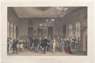 Der Ballsaal, aus Poetische Skizzen von Scarborough von Thomas Rowlandson, Joseph Constantine Stadler, J. Bluck
