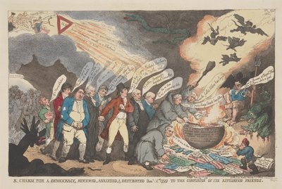 Ein Zauber für eine Demokratie, überprüft, analysiert und zerstört am 11. Januar 1799 zur Verwirrung seiner verbundenen Freunde von Thomas Rowlandson
