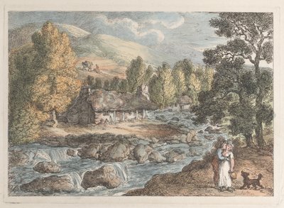 Ein Wasserfall in Cornwall von Thomas Rowlandson