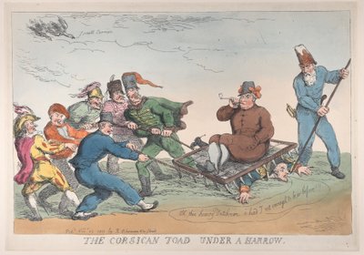Eine korsische Kröte unter einem Egge, 27. November 1813 von Thomas Rowlandson