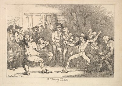 Ein Fechtkampf, 1788 von Thomas Rowlandson