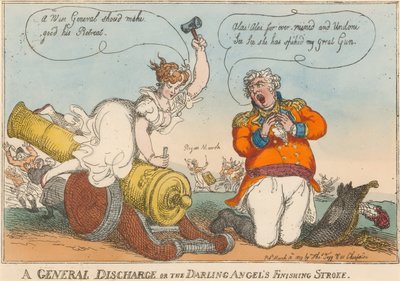 Eine allgemeine Entlassung oder der letzte Schlag des geliebten Engels? von Thomas Rowlandson